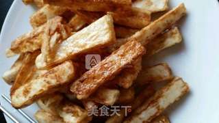 黄金山药条的做法步骤:4