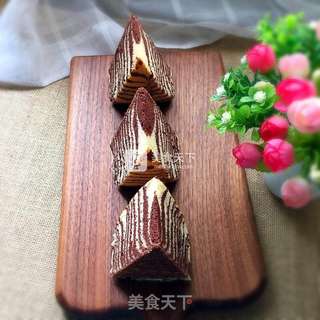斑马纹戚风蛋糕的做法步骤:21
