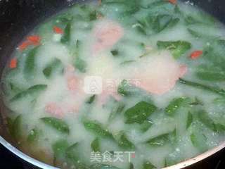 粥底枸杞叶猪肝汤的做法步骤:12