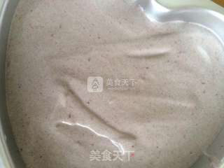 紫薯戚风蛋糕(六寸心形)的做法步骤:8