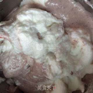 紫薯戚风蛋糕(六寸心形)的做法步骤:7