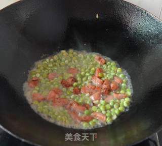 肠仔炒豌豆的做法步骤:6