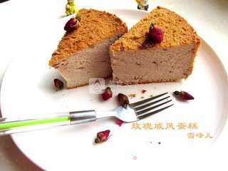 玫瑰戚风蛋糕的做法步骤:11