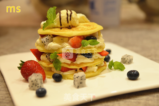 家里没有烤箱也可以做出颜值爆表的【柠香 Pancake!】的做法步骤:8