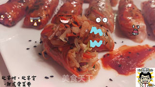 韩风杂菜卷的做法步骤:18