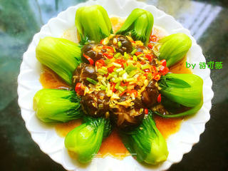 香菇油菜的做法步骤:12