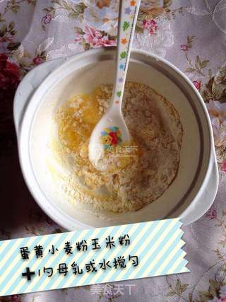 宝宝香蕉蛋黄饼的做法步骤:2