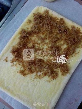 【肉松蛋糕卷】有肉的咸蛋糕嚼着就是香的做法步骤:8
