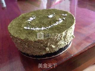 抹茶蜜豆芝士蛋糕的做法步骤:15