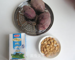 紫薯牛奶杏仁糊的做法步骤:3