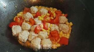 彩椒玉米炒鸡腿滑的做法步骤:7
