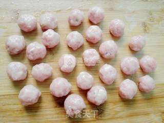 小白菜肉丸汤的做法步骤:5