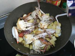 椰香咖喱蟹的做法步骤:8