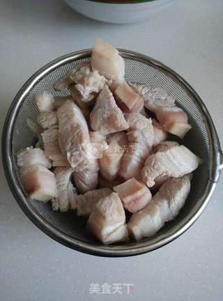 红烧肉炖豆角面瓜的做法步骤:4
