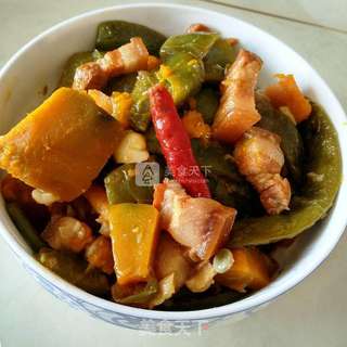红烧肉炖豆角面瓜的做法步骤:10
