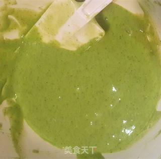 菠菜红豆戚风蛋糕的做法步骤:2