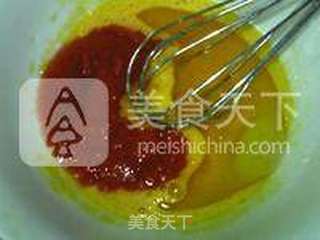 茄红素戚风蛋糕的做法步骤:3