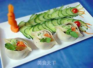 鸳鸯蒸饺的做法步骤:15