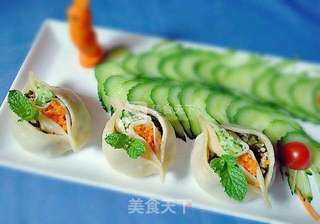 鸳鸯蒸饺的做法步骤:16