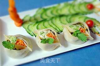 鸳鸯蒸饺的做法步骤:17