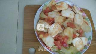 西红柿黄瓜炒年糕的做法步骤：17