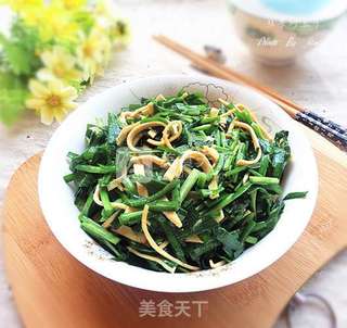 韭菜炒豆干的做法步骤:9