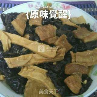 干笋木耳焖五花肉的做法步骤:15