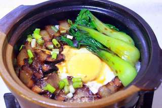 腊肉煲仔饭的做法步骤:6