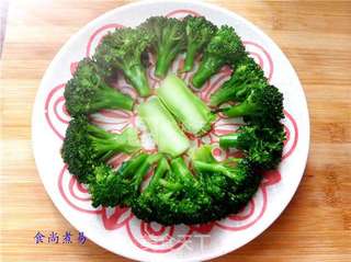 西兰花扣鹅掌的做法步骤:6
