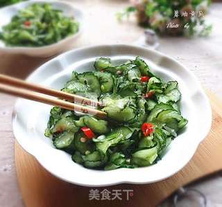 葱油黄瓜的做法步骤:8