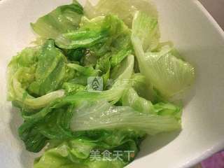 白灼圆生菜的做法步骤:2