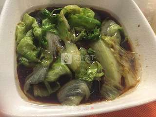 白灼圆生菜的做法步骤:5