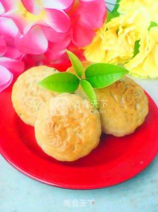 花生芝麻馅月饼的做法步骤:17