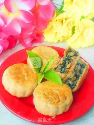 花生芝麻馅月饼的做法步骤:18