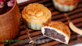 【四叶小馆】玫瑰云腿月饼的做法步骤:21