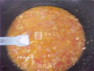 番茄肉末双蛋浓汤的做法步骤:11
