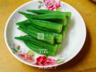 白灼秋葵的做法步骤:3