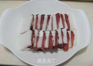 腊肉蒸萝卜的做法步骤:4