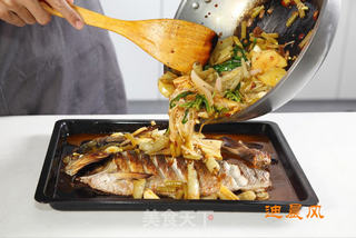 《家庭烤箱版》麻辣酸豆角烤鱼的做法步骤:9