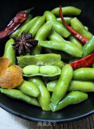 经典小食--五香毛豆的做法步骤:5