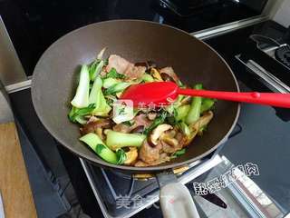 培根香菇油菜的做法步骤:10