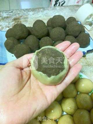 绿豆沙月饼的做法步骤:8