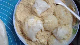 零食小点-面包机版糯米糍的做法步骤:15