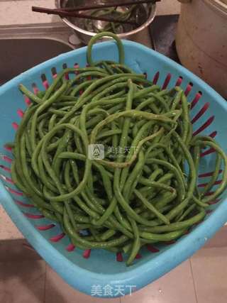 自制简易干豇豆的做法步骤:4