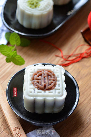 红豆沙冰皮月饼的做法步骤:14