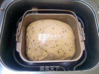 黑芝麻麦片吐司的做法步骤:8