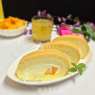 芒果奶油蛋糕卷的做法步骤:19
