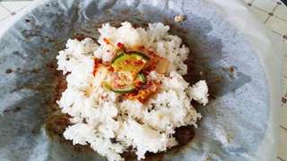 烤肉+辣白菜芝士饭的做法步骤:4