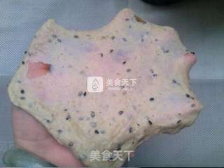 黑芝麻麦片吐司的做法步骤:6