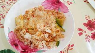 烤肉+辣白菜芝士饭的做法步骤:5
